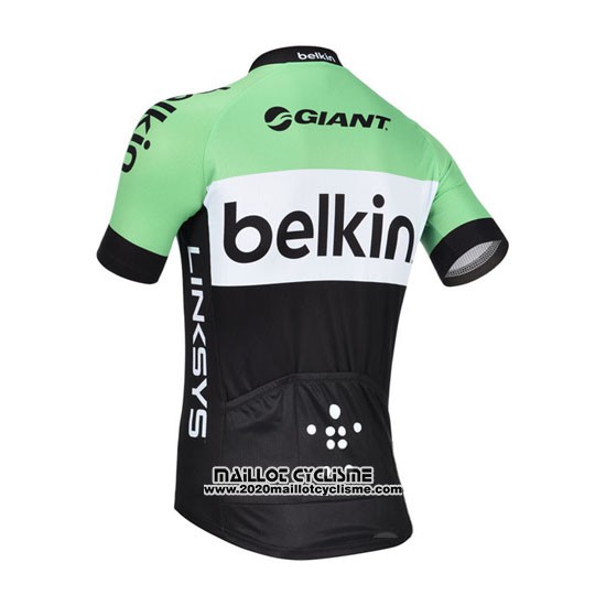 2013 Maillot Ciclismo Belkin Vert et Noir Manches Courtes et Cuissard